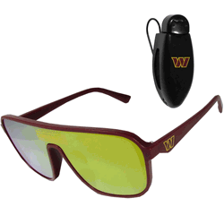Washington Commanders Shield Sunglasses with Visor Clip