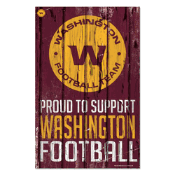 Washington Commanders Sign 11x17 Wood Proud to Support Design