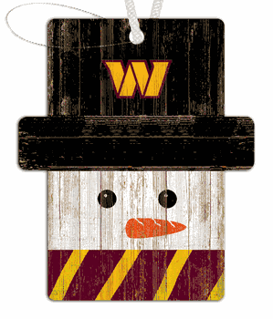 Washington Commanders Snowman Ornament