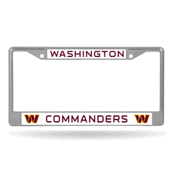 Washington Commanders Standard Chrome Frame with Plastic Inserts 12" x 6" Car/Truck Auto Accessory