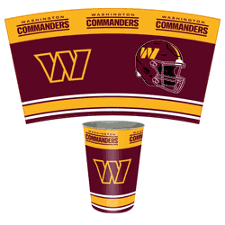 Washington Commanders Wastebasket 3.3 Gallon Tin
