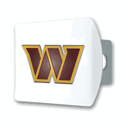 Washington Commanders White Metal Hitch Cover with  3D Color Emblem