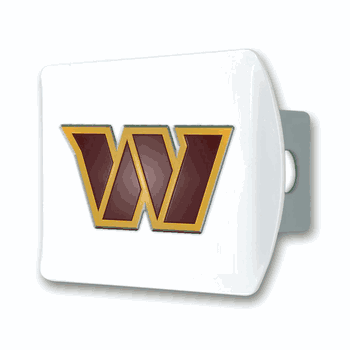 Washington Commanders White Metal Hitch Cover with  3D Color Emblem