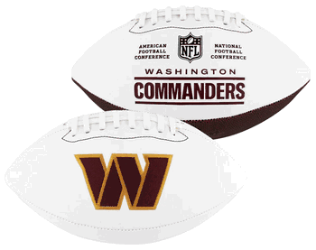 Washington Commanders Wilson NFL Live Signature Autograph White Panel Football