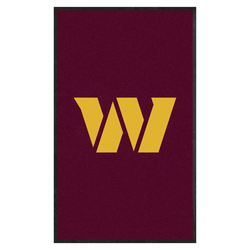 Washington Football Team 3X5 High-Traffic Mat with Durable Rubber Backing - Portrait Orientation