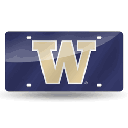 Washington Huskies  12" x 6" Laser Cut Tag For Car/Truck/SUV