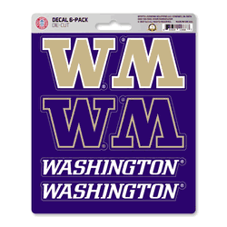 Washington Huskies 6 Count Mini Decal Sticker Pack