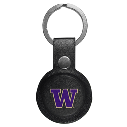 Washington Huskies AirTag Compatible Leather Key Chain