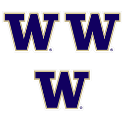 Washington Huskies Auto Decal 3 Pack