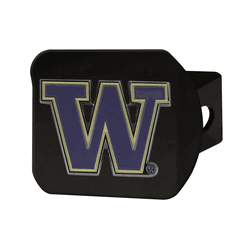 Washington Huskies Black Metal Hitch Cover - 3D Color Emblem