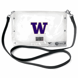 Washington Huskies Clear Envelope Purse STRAP