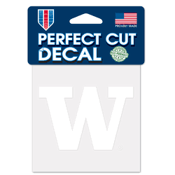 Washington Huskies Decal 4x4 Perfect Cut White