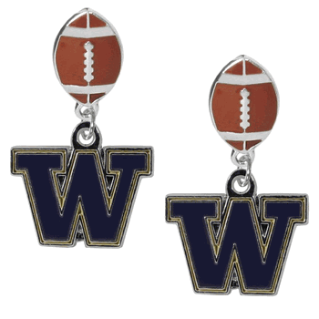 Washington Huskies Football Stud Earrings