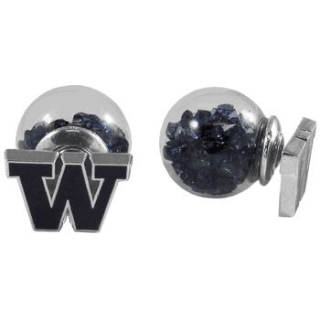 Washington Huskies Front/Back Earrings
