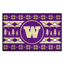 Washington Huskies Holiday Sweater Starter Mat Accent Rug - 19in. x 30in.