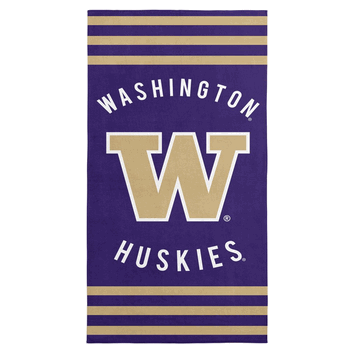 Washington Huskies NCAA Stripes Beach Towel 30 x 60 inches