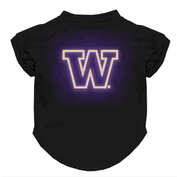 Washington Huskies Neon Pet T-Shirt, X-Small