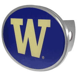 Washington Huskies Oval Metal Hitch Cover Class II and III