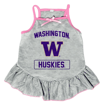 Washington Huskies Pet Dress Grey Type Large
