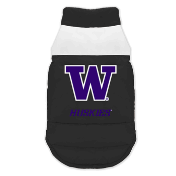 Washington Huskies Pet Parka Puff Vest Large