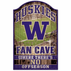 Washington Huskies Sign 11x17 Wood Fan Cave Design