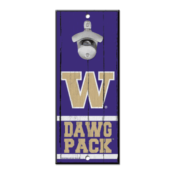 Washington Huskies Sign Wood 5x11 Bottle Opener