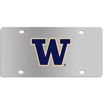 Washington Huskies Steel License Plate Wall Plaque