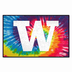 Washington Huskies Tie Dye Starter Mat Accent Rug - 19in. x 30in.
