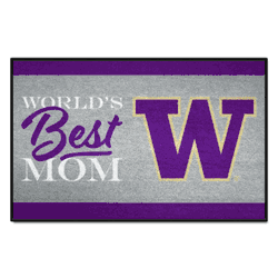 Washington Huskies World's Best Mom Starter Mat Accent Rug - 19in. x 30in.