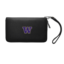 Washington Huskies Zip Organizer Wallet Pebble Black