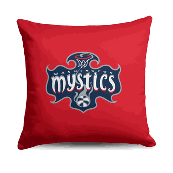 Washington Mystics WNBA Double Down Throw Pillow 18 x 18 inches