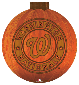 Washington Nationals 12 in. Halloween Pumpkin Sign