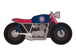 Washington Nationals 12" Motorcycle Cutout Wood Sign