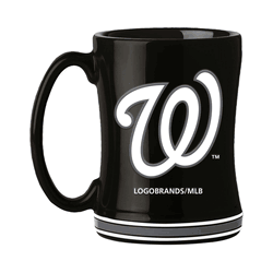 Washington Nationals 14oz Black Tonal Relief Mug