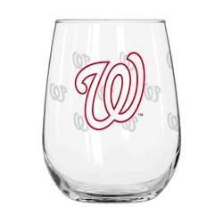 Washington Nationals 16oz Satin Etch Curved Beverage Glass