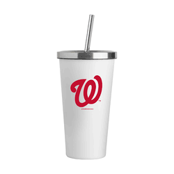 Washington Nationals 20oz Logo Stainless Straw Tumbler