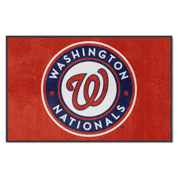 Washington Nationals 4X6 High-Traffic Mat with Durable Rubber Backing - Landscape Orientation
