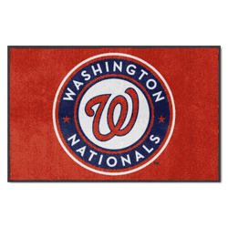 Washington Nationals 4X6 High-Traffic Mat with Durable Rubber Backing - Landscape Orientation
