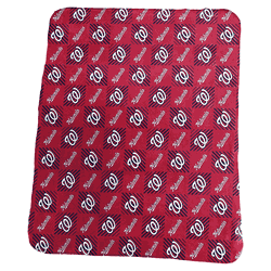 Washington Nationals 50x60 Repeating Pattern Fleece Throw