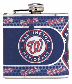 Washington Nationals 6oz Stainless Steel Flask with Metallic Graphics