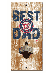 Washington Nationals Best Dad Bottle Opener  Wood Sign