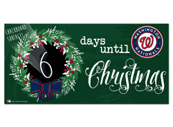 Washington Nationals Chalk Christmas Countdown 6x12 Sign