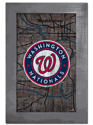 Washington Nationals City Map 11x19 Sign