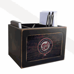 Washington Nationals Distressed Desktop Organizer w/Team Color