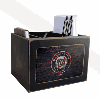 Washington Nationals Distressed Desktop Organizer w/Team Color