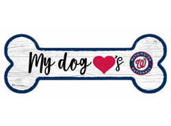 Washington Nationals Dog Bone 6x12 Sign