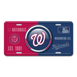 Washington Nationals Embossed Metal License Plate