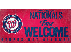 Washington Nationals Fans Welcome 6x12 Sign
