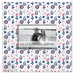 Washington Nationals Floral Pattern 10x10 Frame