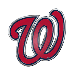 Washington Nationals Heavy Duty Aluminum Embossed Color Emblem